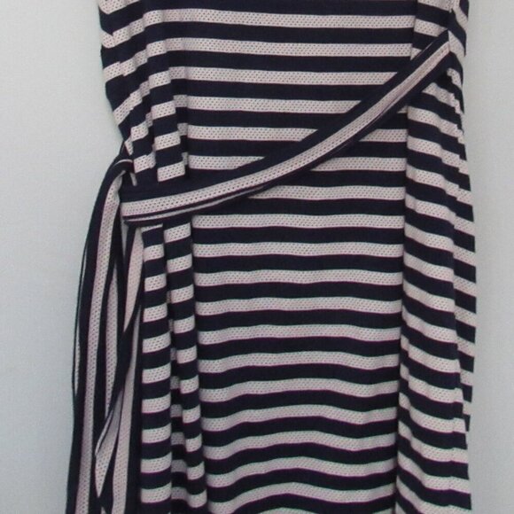 GUESS Blue/White Striped, Sleeveless Dress with tie Size 12 - Picture 7 of 9